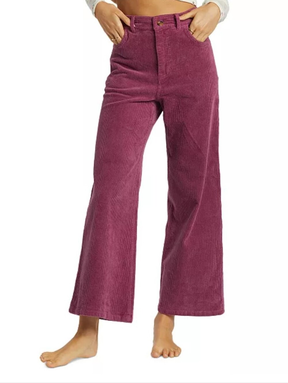 Billabong Be Free Corduroy Straight Leg Jeans in Blackberry Size 24
